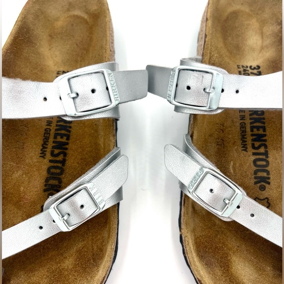 Birkenstock Mayari Bioko-Flor Silver Sandals - Picture 3 of 9